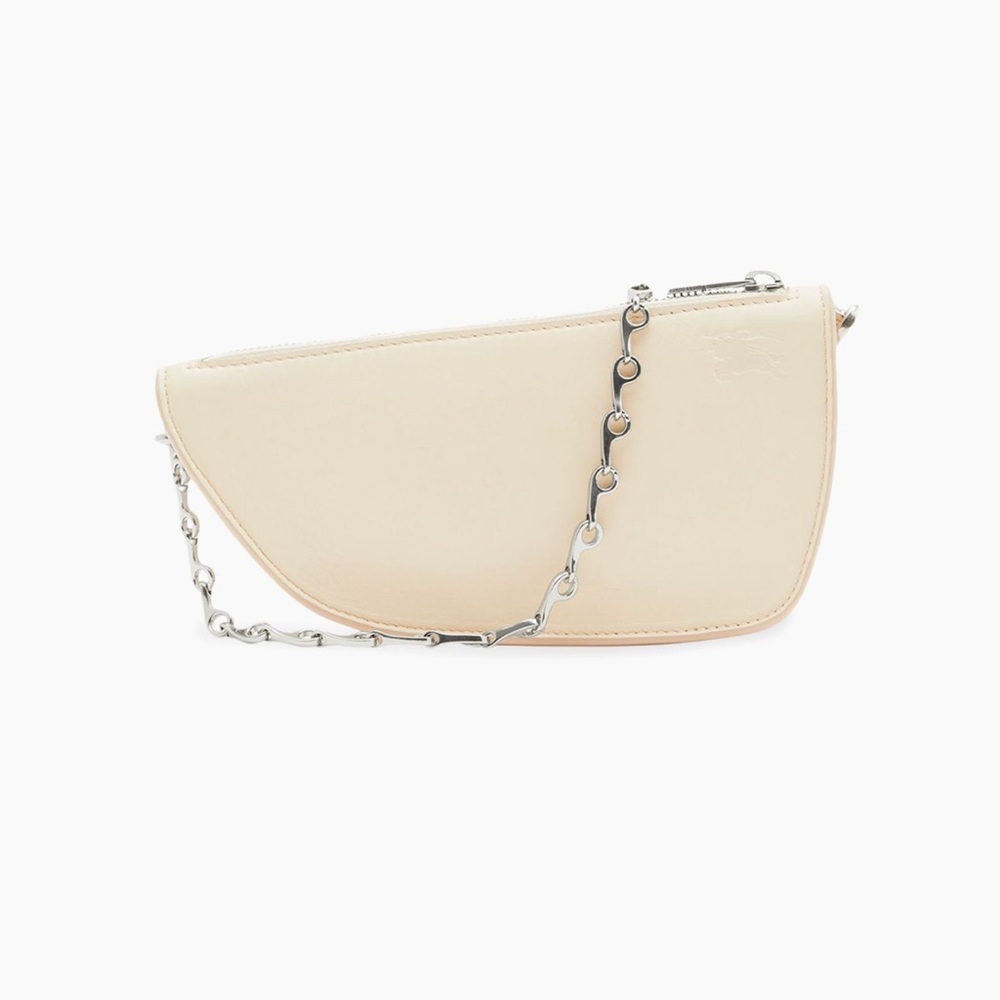 Burberry micro shield leather sling bag - pearl color NEW